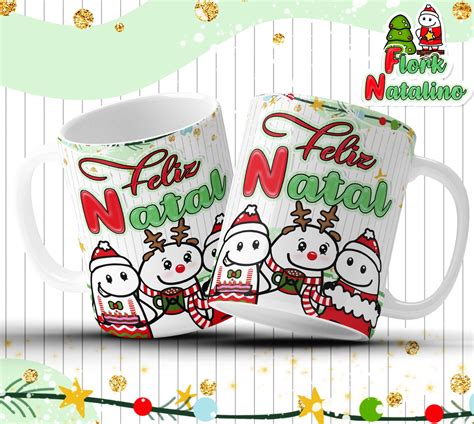 Caneca Flork De Natal Mod18 Lembrancinha De Natal Elo7