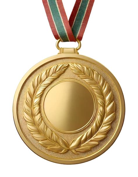 Medalha De Ouro Em Branco Psd Premium Gerado Ia