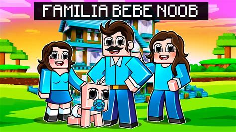 BEBÉ NOOB inicia una FAMILIA en Minecraft FAMILIA BEBE NOOB