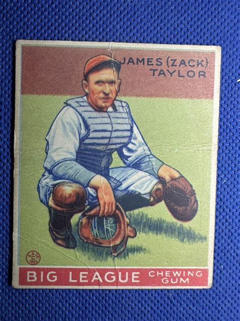 1933 Goudey 152 Zack Taylor Chicago Cubs Ebay