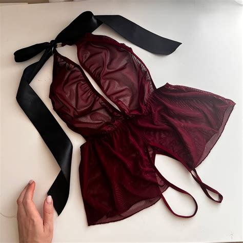 See Through Crotchless Bodysuit FREEDOM2 Mesh Handmade Lingerie Bodysuit Made By Personal Sizes