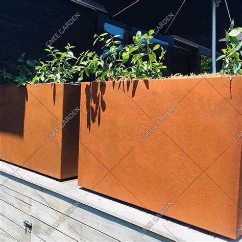 Chine Pots De Plantes Longs En Acier Corten Jardini Re De Fleurs