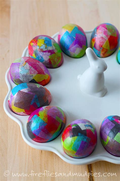 How To Make Easy And Fun Tissue Paper Eggs Easter Egg Decorating