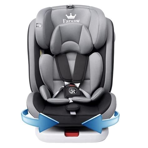 Siège auto bébé enfant pivotant à 360 avec ISOFIX FARSAW Évolutif