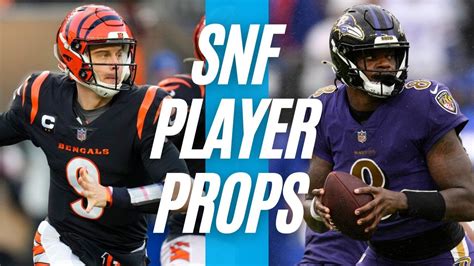 Sunday Night Football Nfl Player Props Bengals Vs Ravens Week