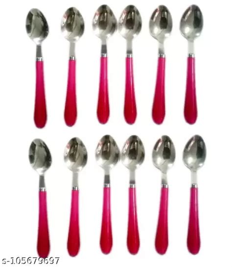 Stainless Steel Spoon For Dining Table Cutlery Use Set Of 12