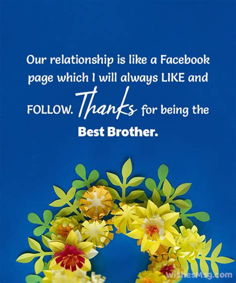 70 Thank You Messages For Brother Best Quotationswishes Greetings