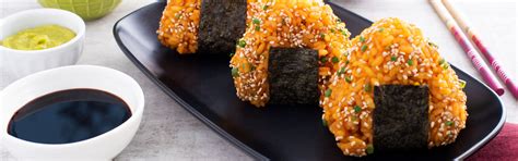 Onigiri Relleno De Camarones Con Condimentos Espa Oles Arroz Carolina