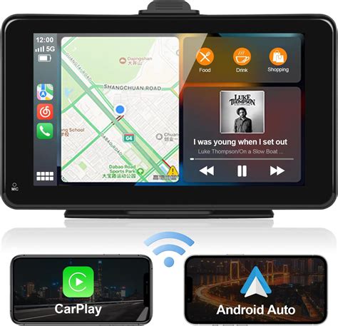 Podofo Autoradio Sans Fil A Pple Carplay Android Auto Pouces Cran