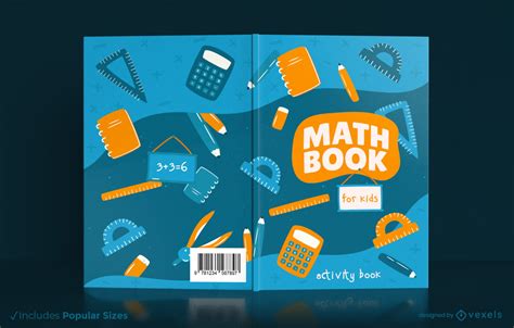 Math Book For Kids Cover Design Vector Download