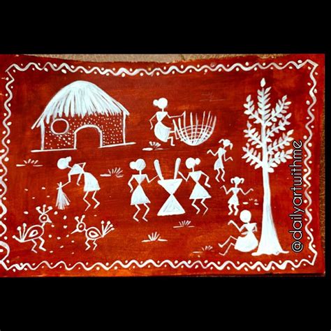 Easy Warli Painting Designs On Paper