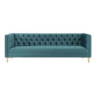 Modway Delight Tufted Button Performance Velvet Sofa Contemporary