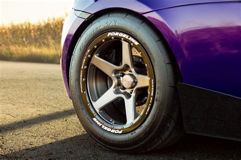 McLaren 570S Purple Forgeline CF1 Open Lug CF1R Beadlock Wheel Front