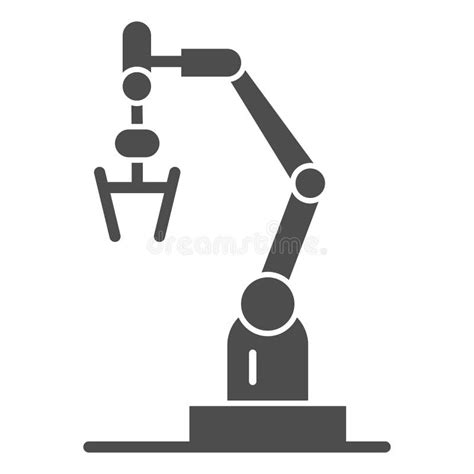 Icon Industrial Manipulator Mechanical Robot Arm Stock Illustrations