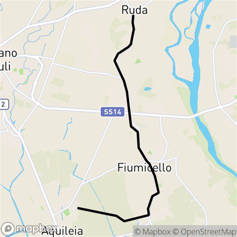 Ruda Aquileia Udine Mappa Percorso Ciclabile Bici Mountain Bike