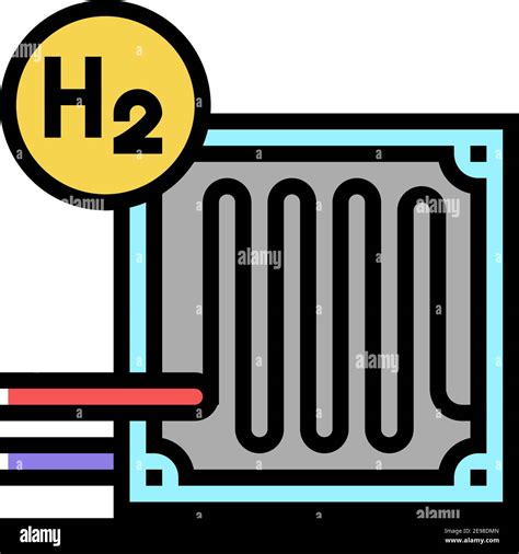 Fuel Cells Hydrogen Color Icon Vector Illustration Stock Vector Image And Art Alamy