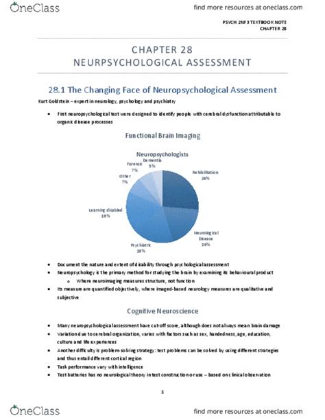 Psych Nf Textbook Notes Fall Chapter Kurt Goldstein