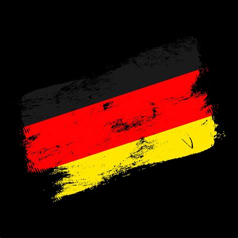 Bandera De Alemania Grunge Cepillo Plano De Fondo Vector En