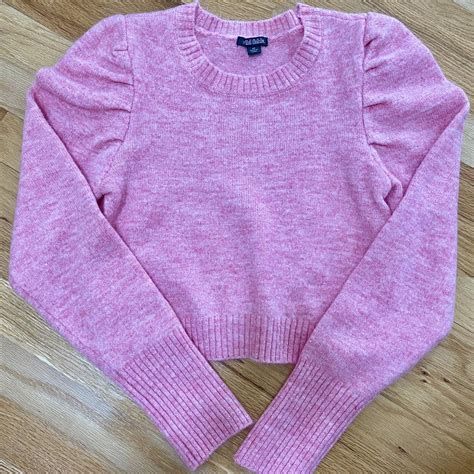 Wild Fable Cropped Pink Sweater Worn Once Depop