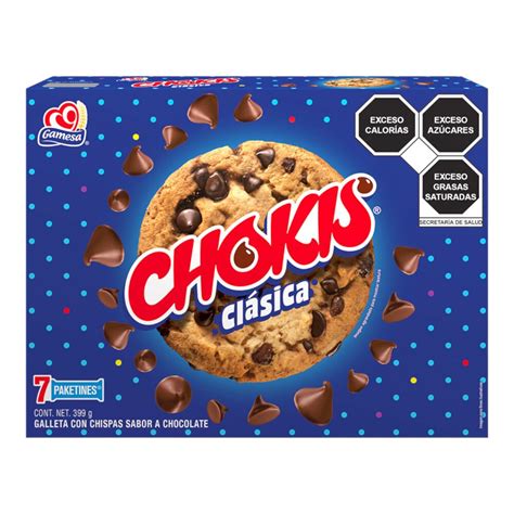 Gamesa galletas CHOKIS Clásica paquetecon 399g Caja con 14 paquetes