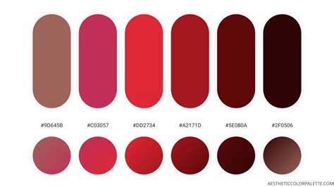 Rose Red Colors - Aesthetic Color Palette