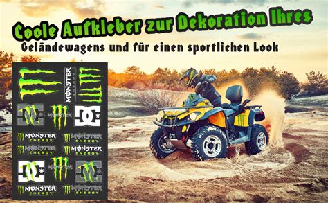 BOSYTRO 3 Teilig Monster Scratch Auto Aufkleber Monster Energy