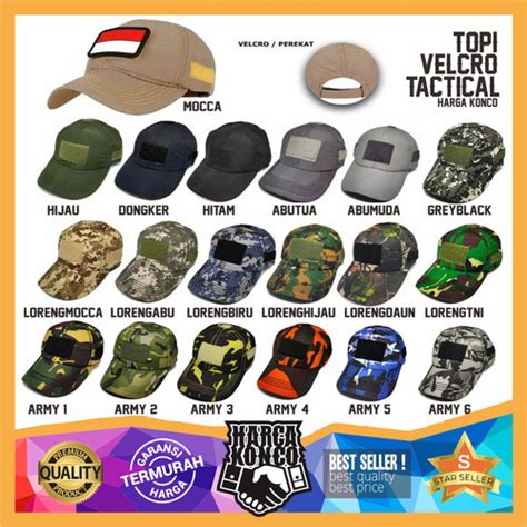 Jual Topi Taktikal Tactical Komando Militer Tentara Army Velcro Grosir