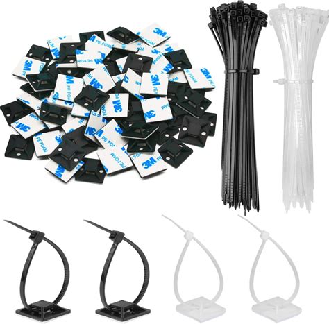 Pack Zip Tie Adhesive Mounts Self Adhesive M Cable Tie Base