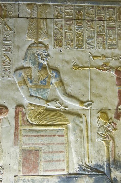 Ancient Egyptian God Amun stock photo. Image of sitting - 27119784