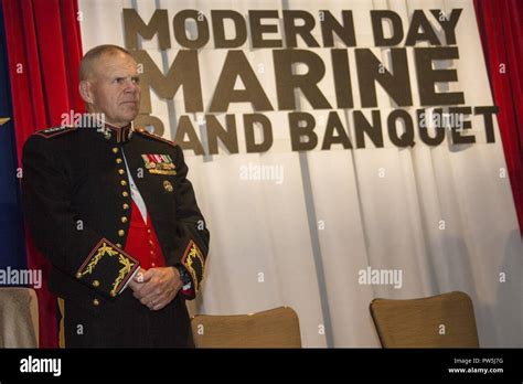 Commandant Of The Marine Corps Gen Robert B Neller Stands At Ease