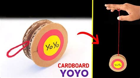 How To Make Yoyo Easy Cardboard Yoyo Making How To Make Spinning