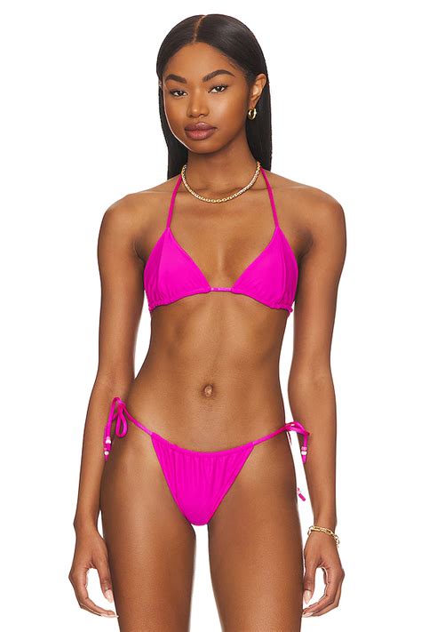 Vdm X Revolve Marley Reversible Bikini Top In Metallic Hubba Bubba