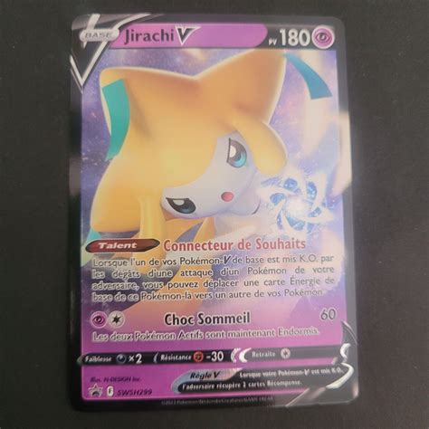 Carte Pokémon PROMO Jirachi V SWSH299 Française NEUVE Epée Et Bouclier