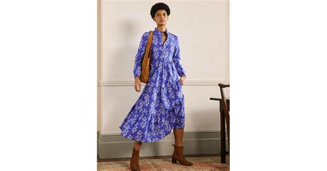 Boden Tiered Maxi Shirt Dress Atlantic Ocean In Blue Lyst