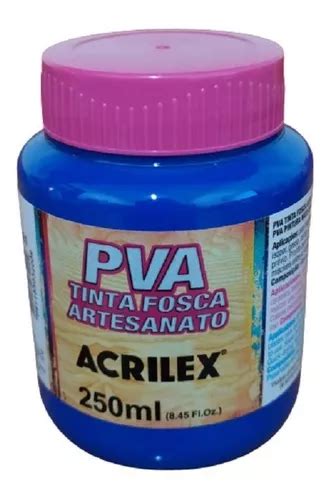 Pva Tinta Fosca Azul Turquesa 501 Acrilex 250 Ml MercadoLivre