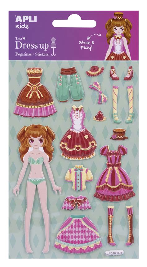 Dress Up 3d Stickers Lea 1 Sheet Apli