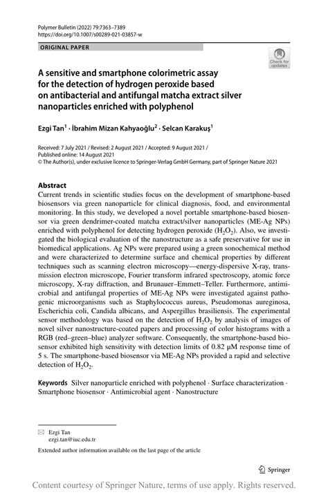 A Sensitive And Smartphone Colorimetric Assay For The Detection Of