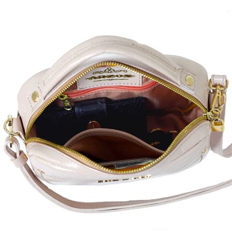 Bolsa De Couro Verniz Nude