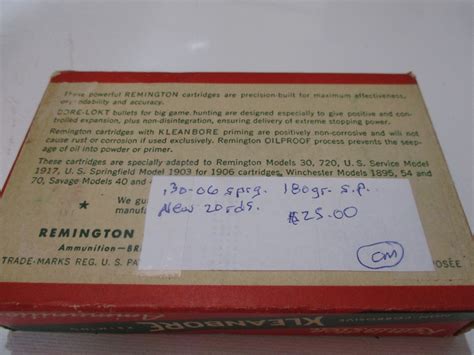 REMINGTON KLEANBORE 30 06 SPRINGFIELD 180 GRAIN SOFT POINT BULLETS