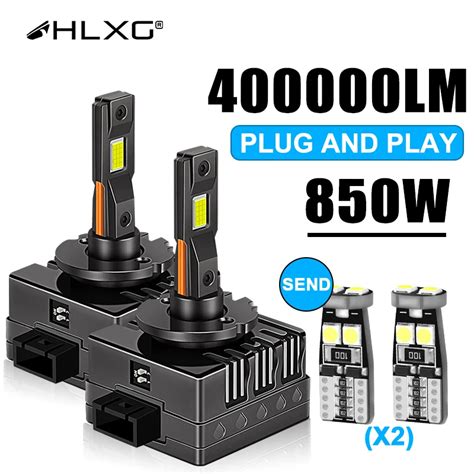 HLXG 850W D1S D3S Led Canbus Headlights Bulbs 30 Pcs CSP LED 400000LM