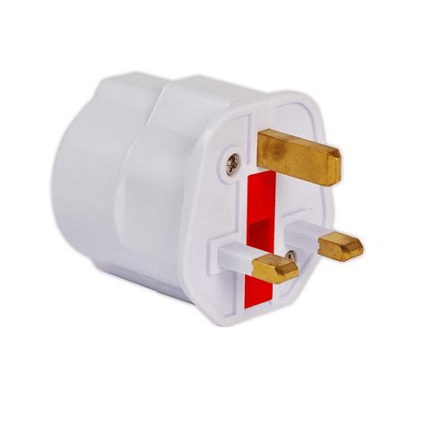 Adaptador De Enchufe De Europeo A Enchufe UK Blanco