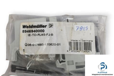 Weidmuller Ie To Rj45 Fj B Mounting Rail Outlet Platinum International