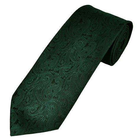 Bottle Green Paisley Pattern Men S Tie From Ties Planet Uk