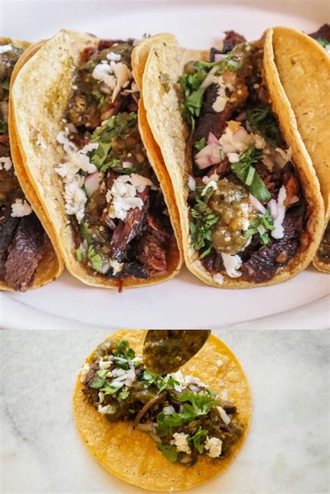 Beef Barbacoa Tacos Recipe in 2024 | Roasted tomatillo salsa, Tacos beef, Beef barbacoa tacos