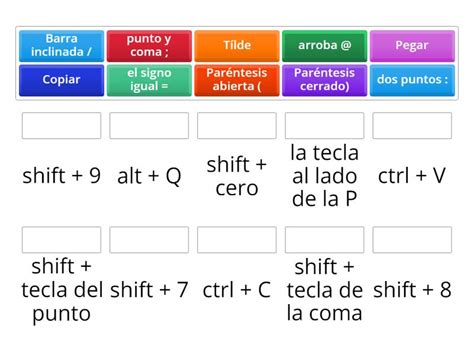 Arrastre Las Palabras A La Respuesta Correcta Match Up