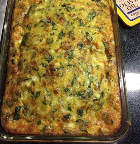 Spinach And Mushroom Egg Casserole Recipe