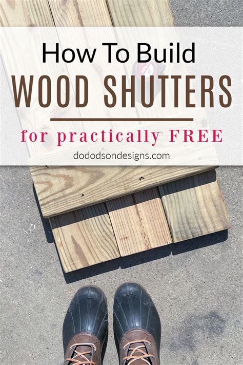 How To Diy Wood Shutters For Practically Free Do Dodson Designs