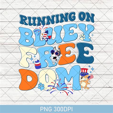 Retro Running On Bluey And Iced Coffee Png Running On Bluey Inspire