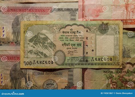 Paper Money Of Nepal Banknotes Of Different Denominations Stock Image Image Of Kathmandu