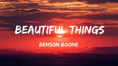 Beautiful Things Benson Boone Lyrics YouTube